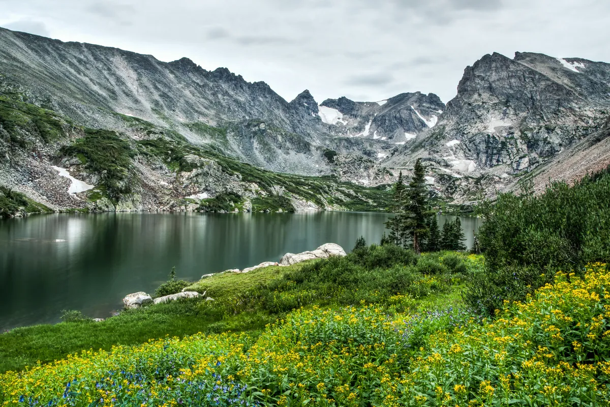 Lake Isabelle Dusk: fine art mountains photograph by J Grigg