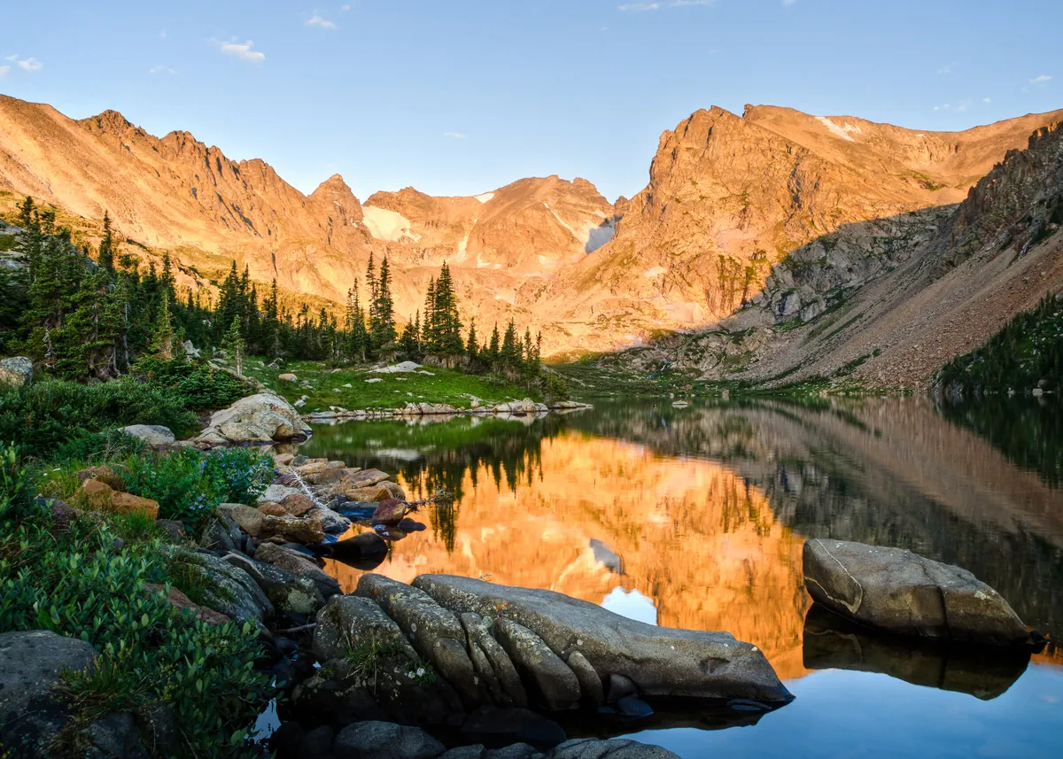 Lake Isabelle Sunrise: fine art mountains photograph by J Grigg