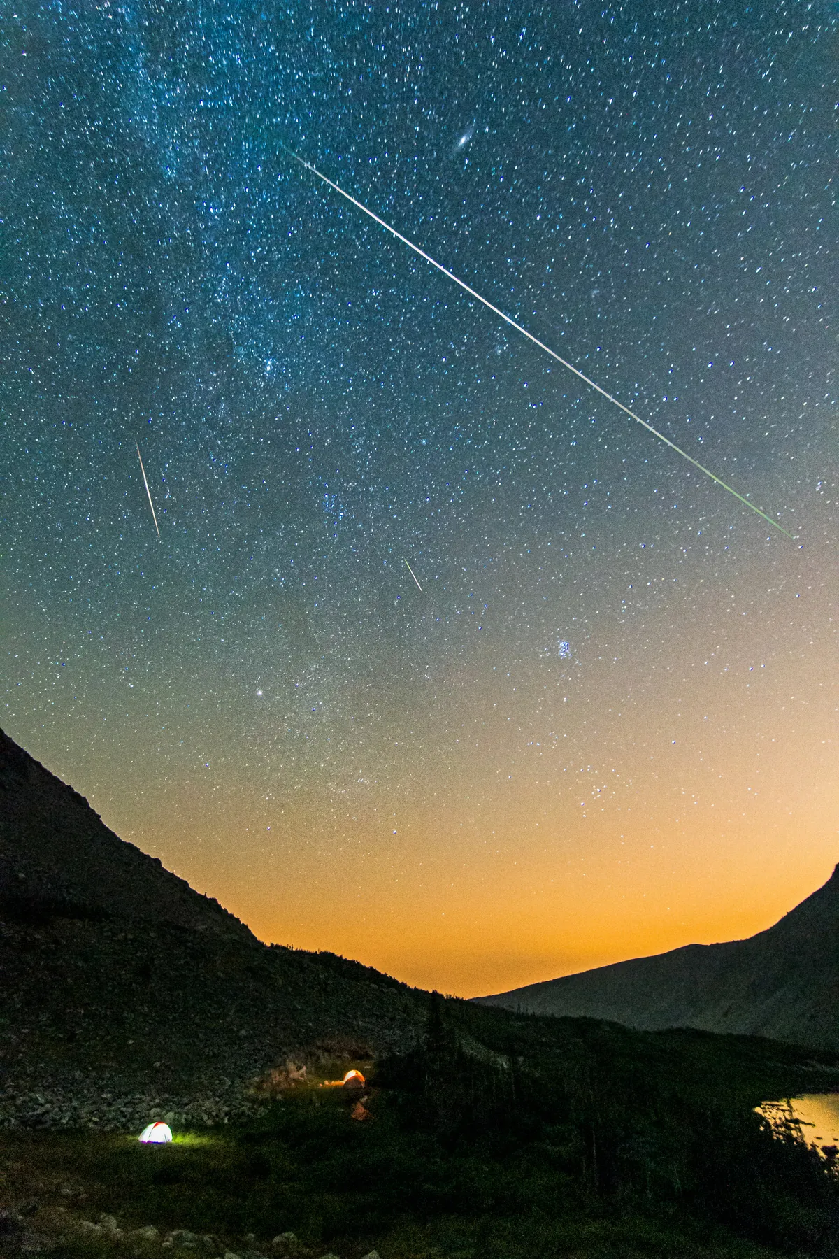 Coney Lake Meteor: fine art night sky photograph by J Grigg