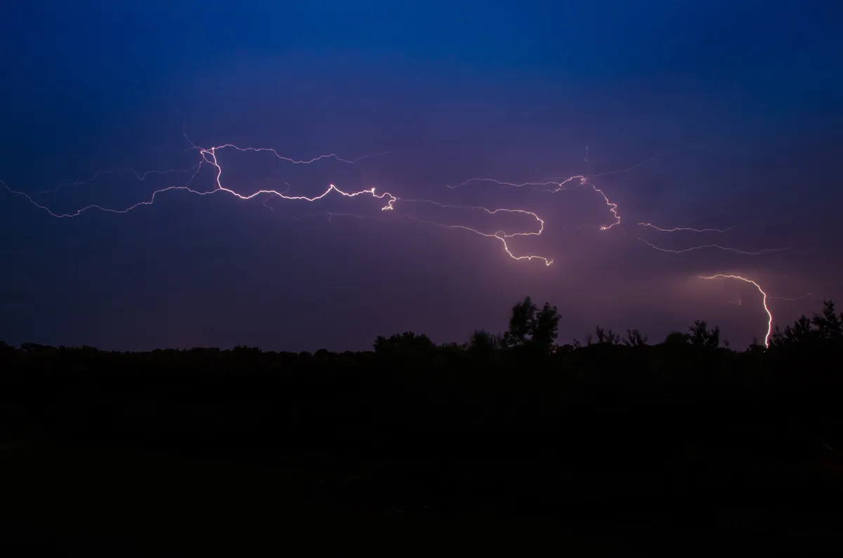 Midwest Thunderstorm: fine art night sky photograph by J Grigg