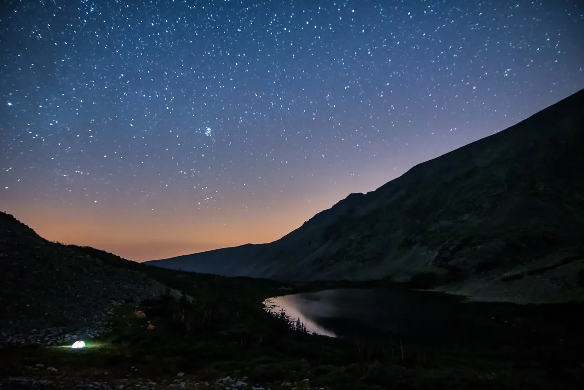 Upper Coney Lake Night: fine art night sky photograph by J Grigg