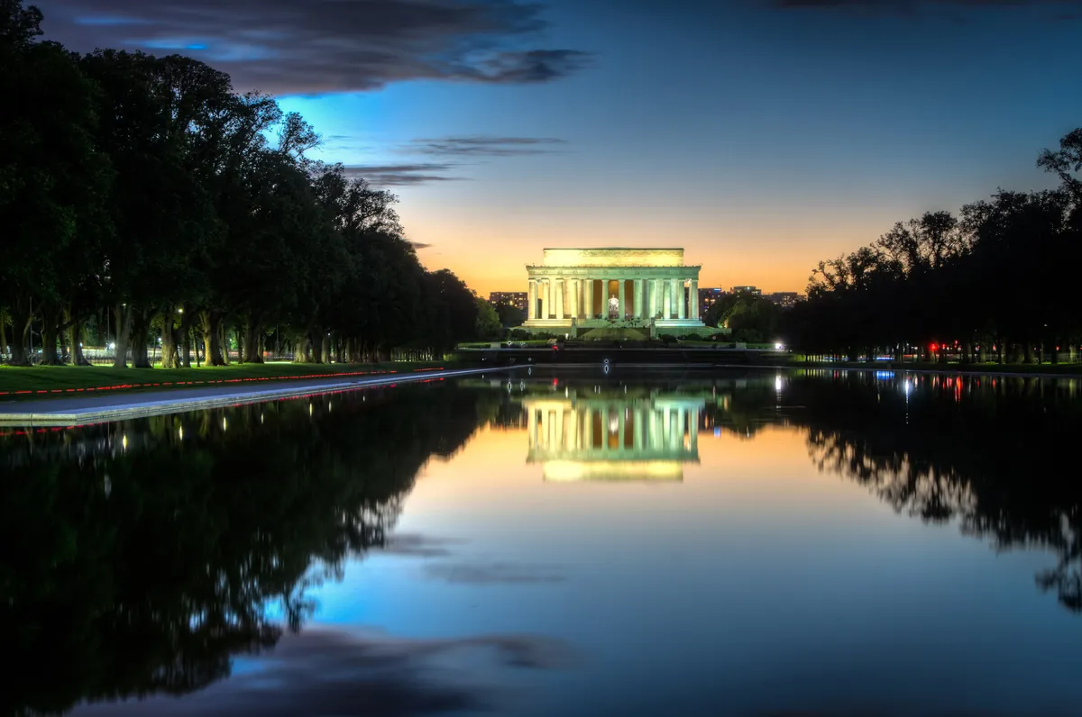 Lincoln Memorial Twilight: fine art urban photograph by J Grigg